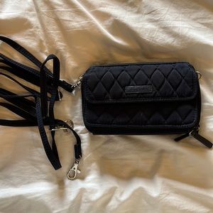 Vera Bradley crossbody wallet. Navy blue.
